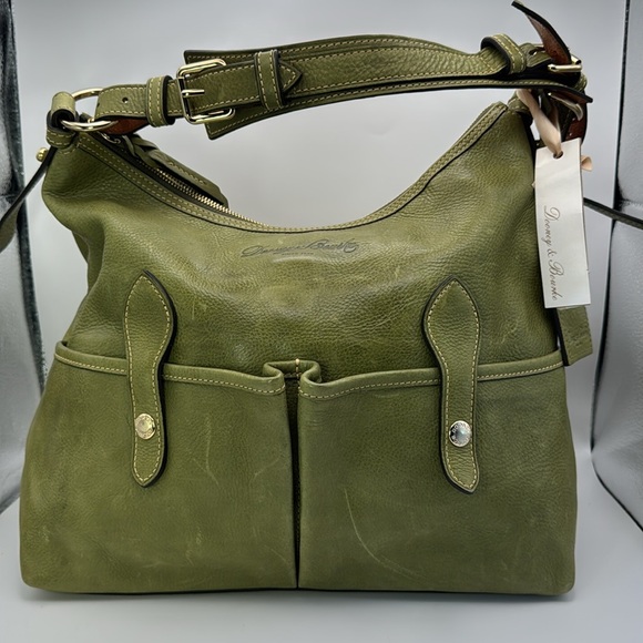 ULTRA RARE! NWT Vintage Dooney & Bourke medium Lucy Moss Green Florentine - Picture 1 of 17
